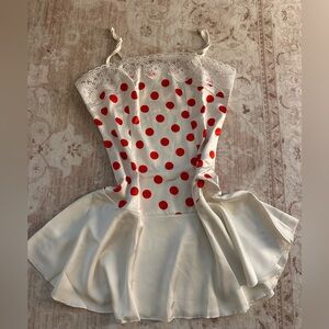 Chic Red Polka Dot Mini Dress